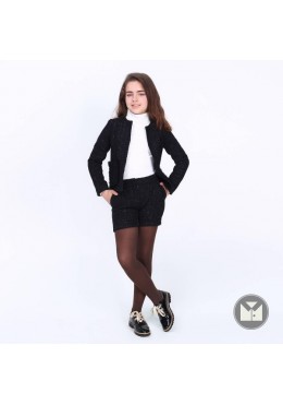 Timbo черный школьный костюм с шортами для девочки Lindsay K051765